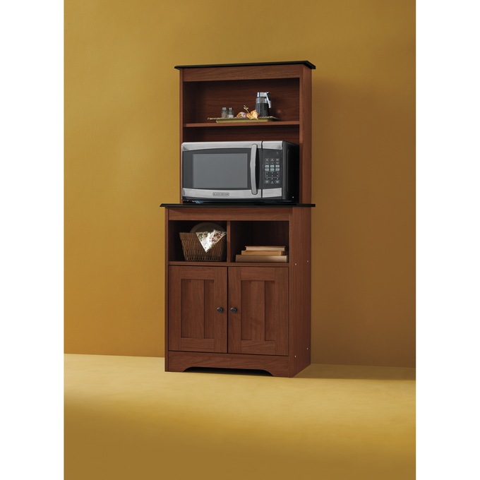 Katie Microwave Stand with Hutch, , large