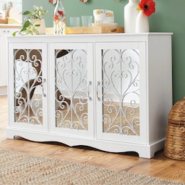 Palmier Scrolled-Mirror Microwave Cabinet and Sideboard, , large