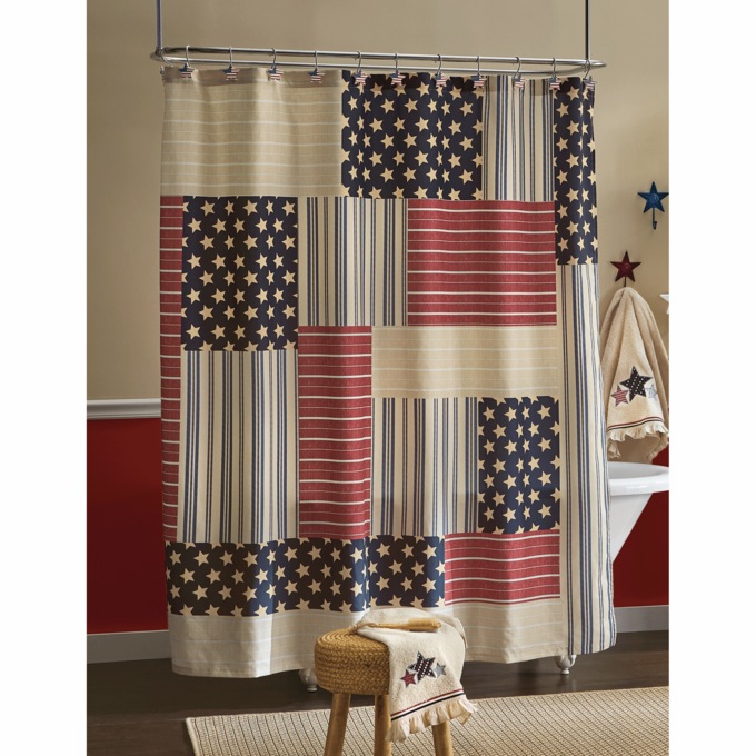 Set of 12 Americana Shower Curtain Hooks, , large
