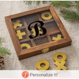 Wood Tic Tac Toe Set with Case, , large