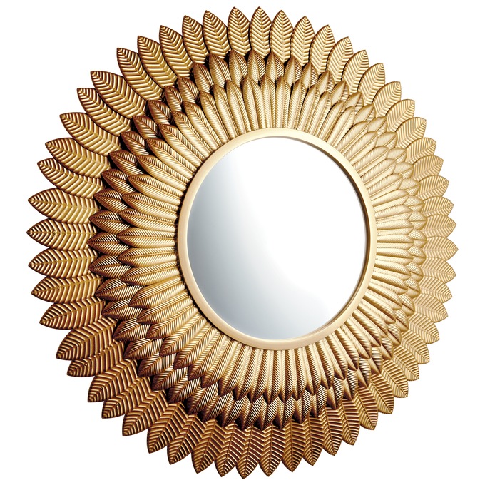 Gold Flower Wall Mirror, , large