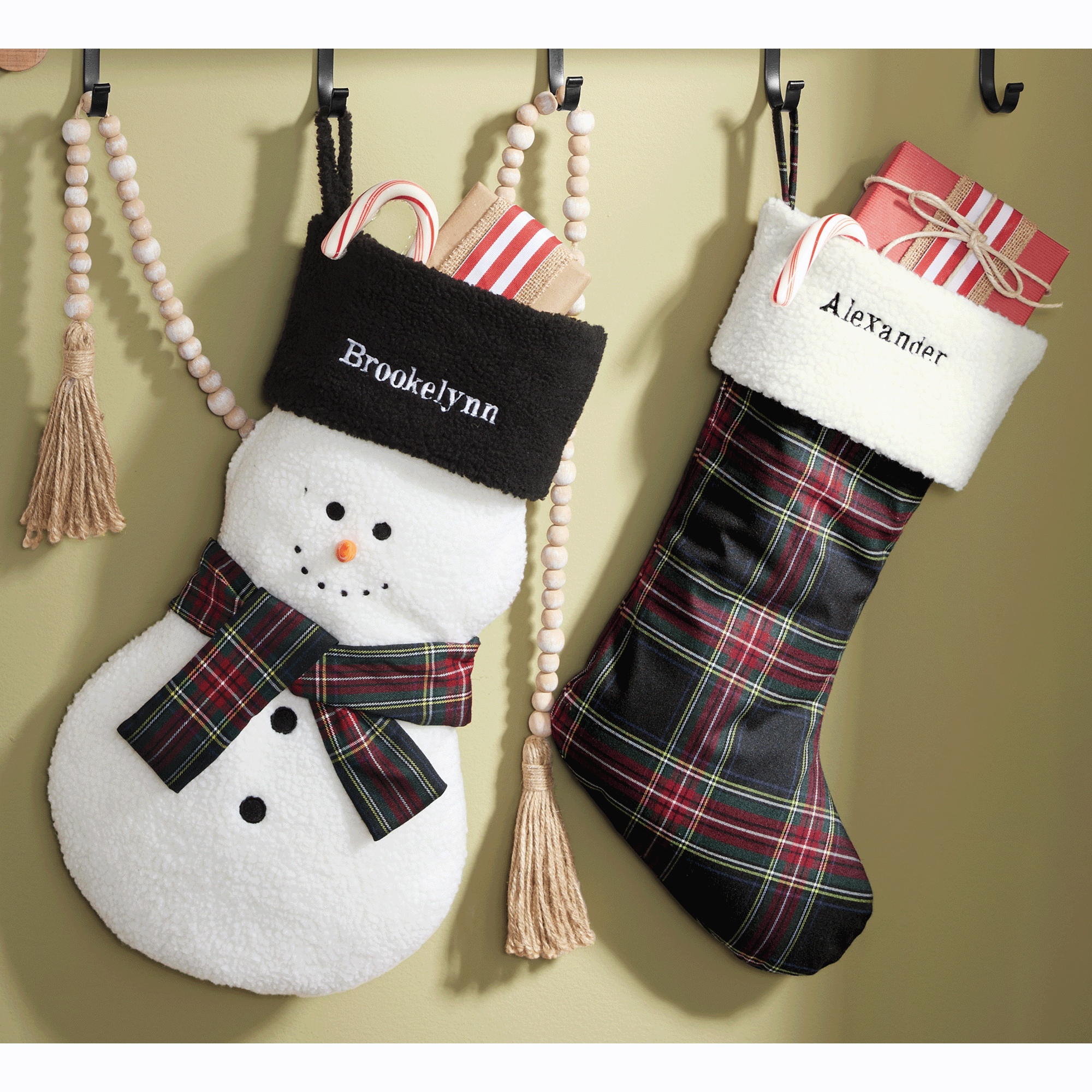 Sherpa Snowman Stocking, , large