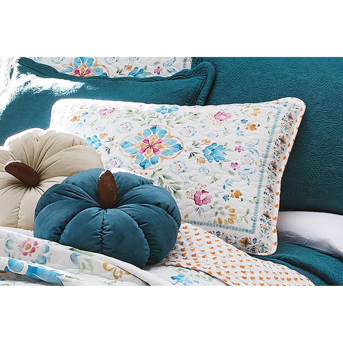 Izzy Floral Quilted Standard Sham, Multi, large