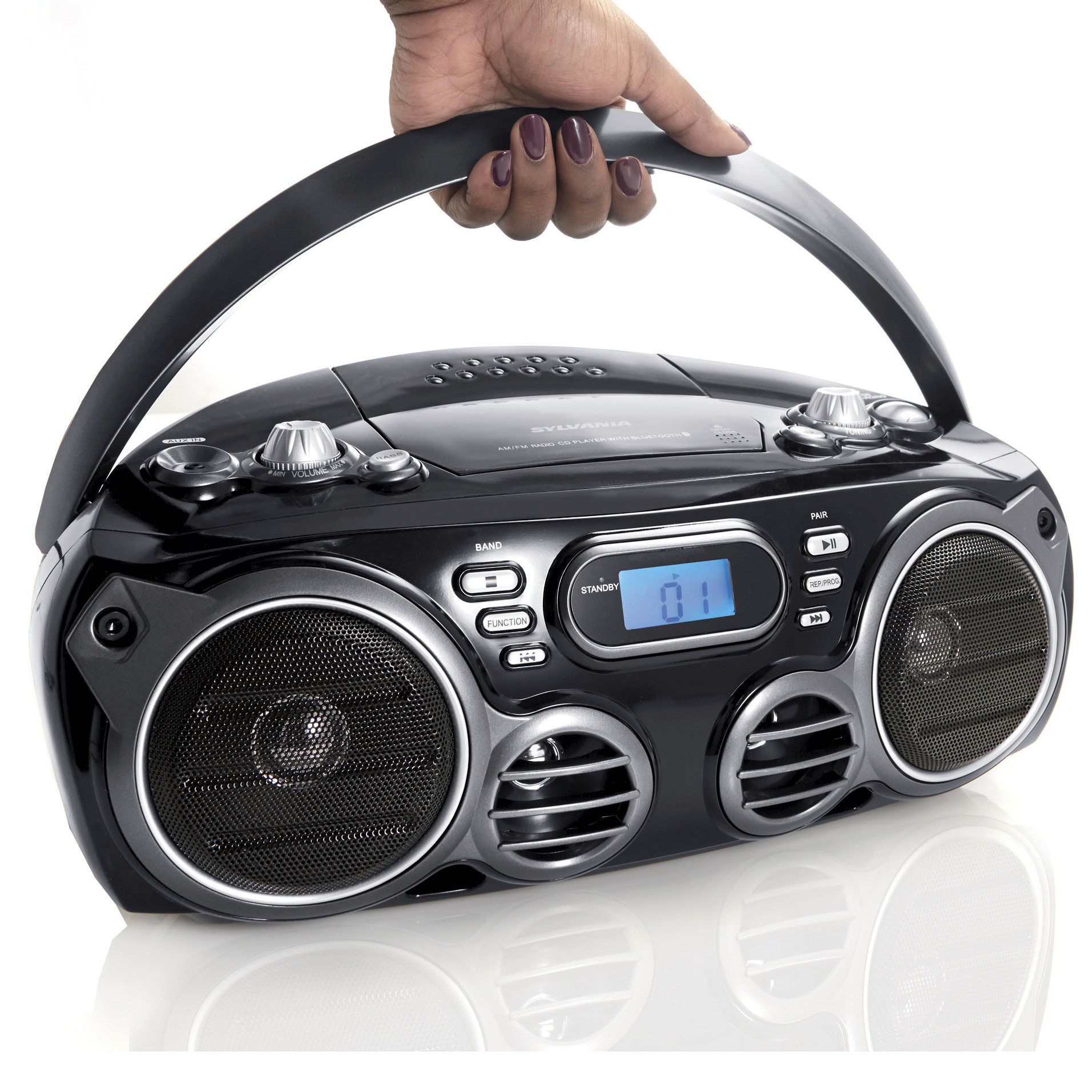sylvania bluetooth cd boombox