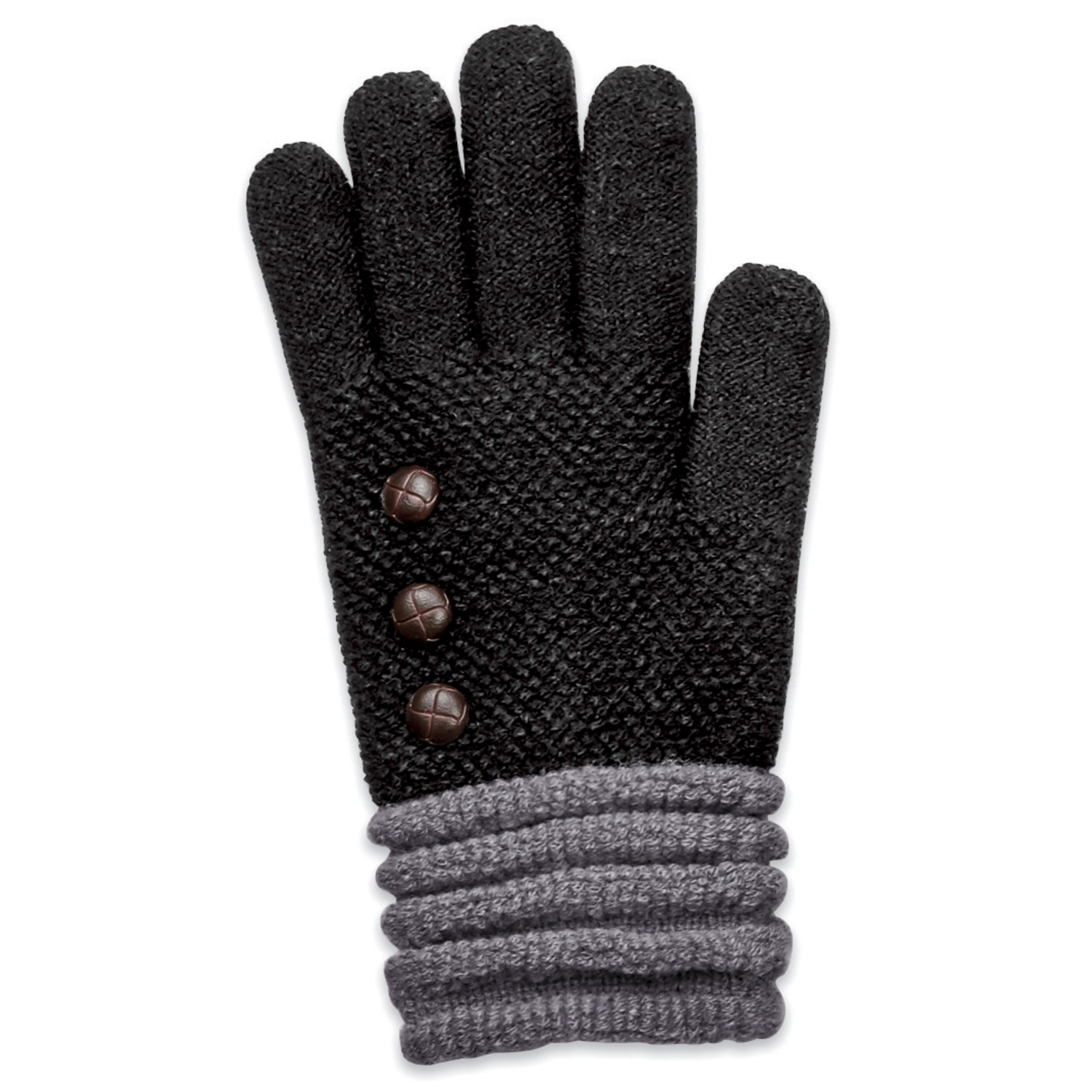 Women's Button Knit Gloves Ginny's