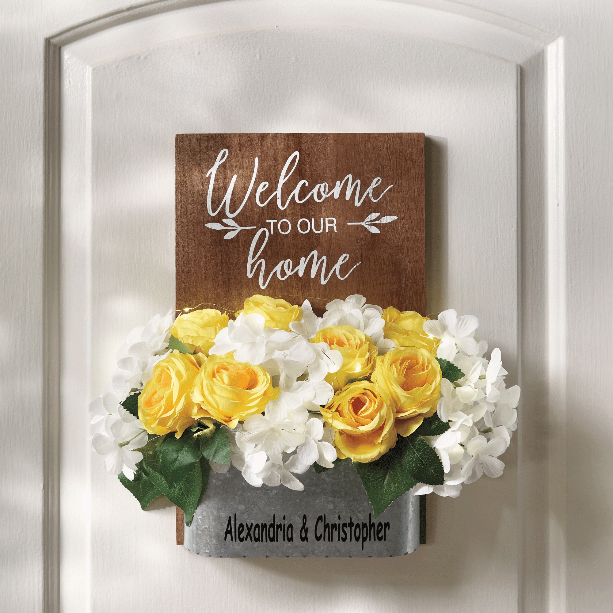 Lit Welcome To Our Home Hanging Arrangement, , large