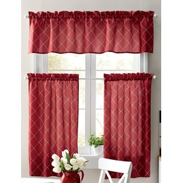 Kitchen Squares 3-Piece Curtain Set, , large