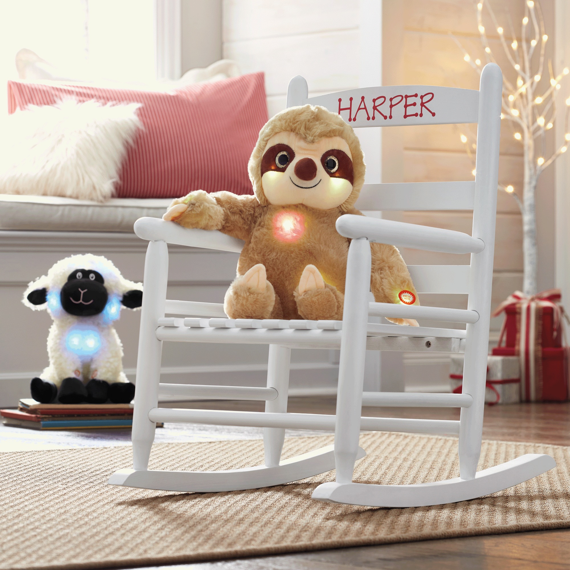 Child&rsquo;s Wood Rocking Chair, White, large