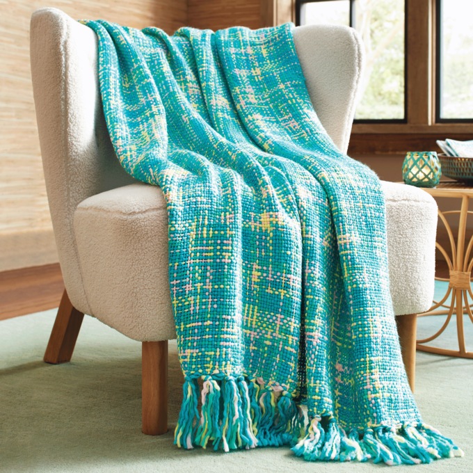 Tweed-Style Bright Throw, , large