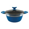 Chef Tested 8-Piece Ceramic Banded Cookware Set by Wards, Blue, large