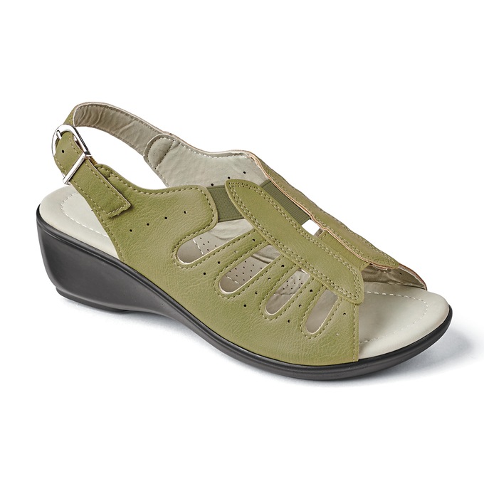 Women's Allison Wedge Sandal with Cushioned Insole, , large