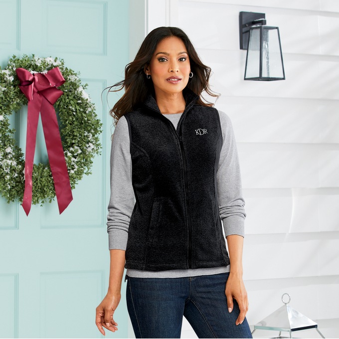 Personalized Women's Fleece Vest, , large