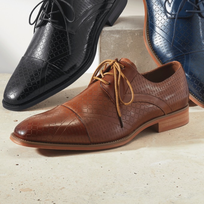 Stacy Adams Hobson Laser-Cut Oxford, , large