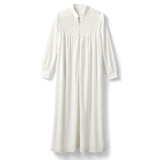 Zip Front Velour Robe, , large