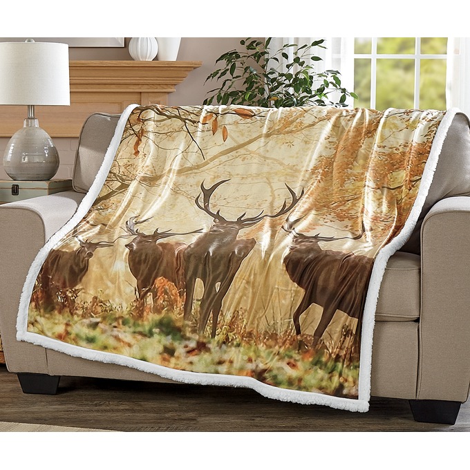 Novelty Sherpa Throw, , large