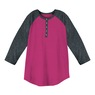 Women's Cotton Henley Baseball Top, , large
