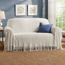 Farmhouse-Style Furniture Throw, , large
