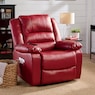Overstuffed Recliner with Massage, , large