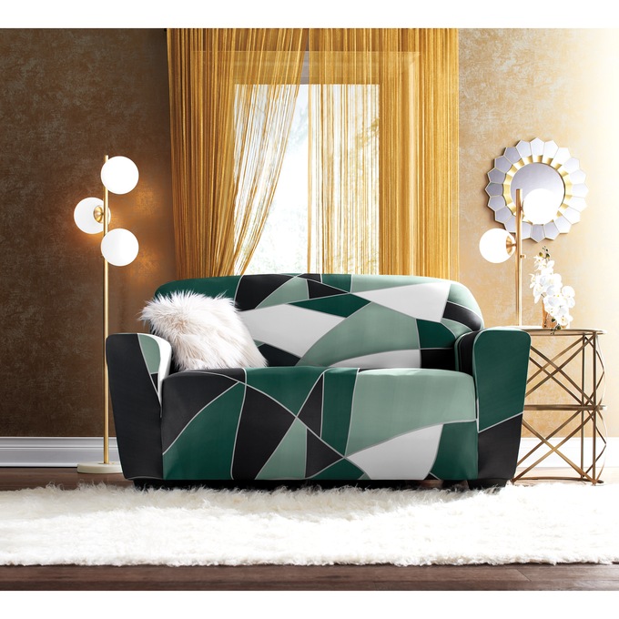 Contemporary Geometric Slipcover, , large