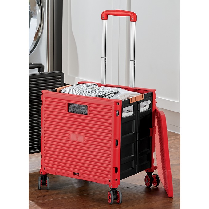 Foldable Utility Cart with Spinner Wheels, , large
