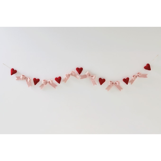 Valentine Hearts and Bows Novelty Garland, , large
