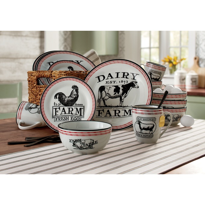 Down On The Farm 16-Piece Dinnerware Set, , large