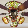 Stained Glass Magnolia Ceiling Fan, , large