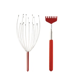Head Massager &amp; Back Scratcher Set, , large