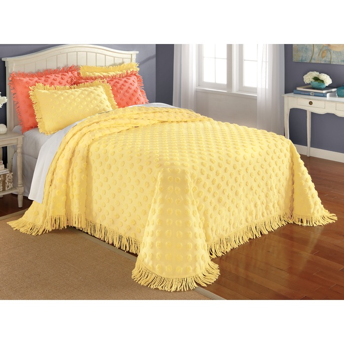 Chenille Dot Bedspread, , large
