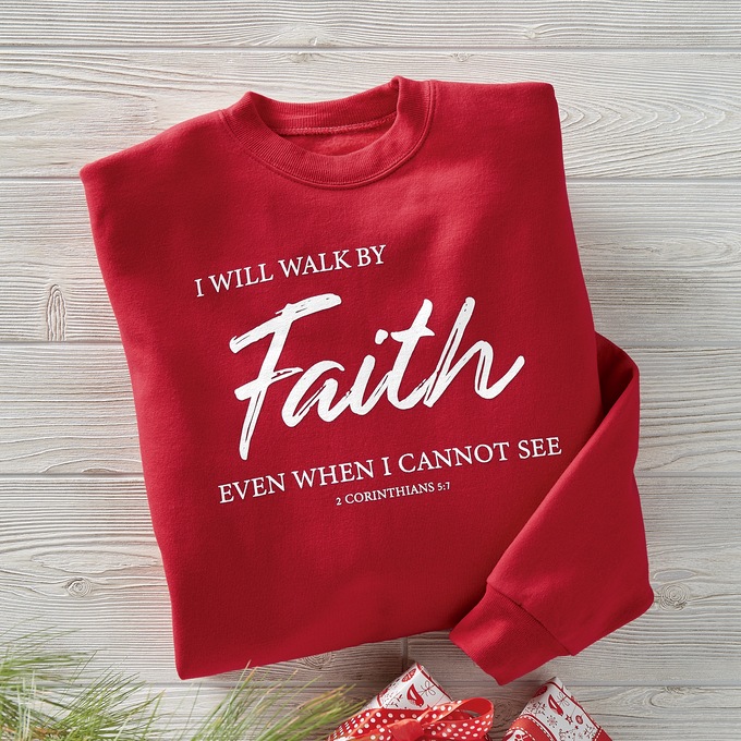 Walk by Faith Sweatshirt, , large