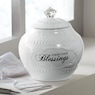Ceramic Blessing Keepsake Jar with 36 Inspirational Blessing Cards, , large