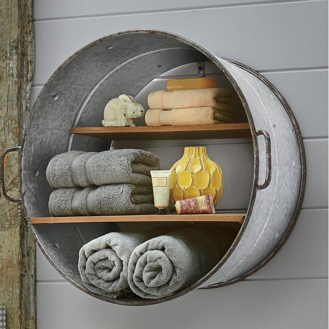 Round Bucket Wall Shelf, , large
