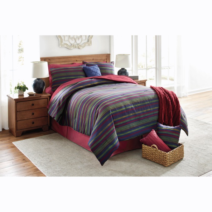 Hunter Stripe 7-Piece Comforter Set, , large