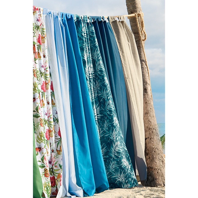Outdoor Curtain Panel, Navy, large