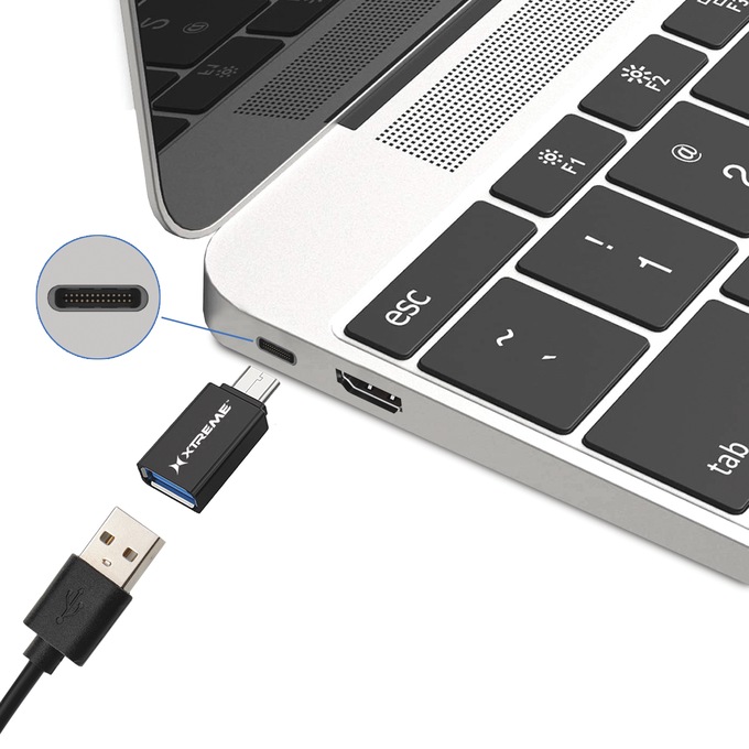Pack of 2 Xtreme USB-A to USB-C Adapters, , large