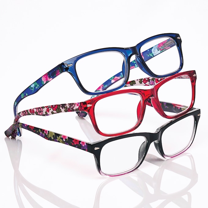 Set of 3 Floral Readers, , large