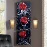 3-Piece Rose Swirl Wall Art Set, , large