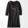 Novelty Holiday Sleep Shirt with Embroidered Christmas Graphic, , large