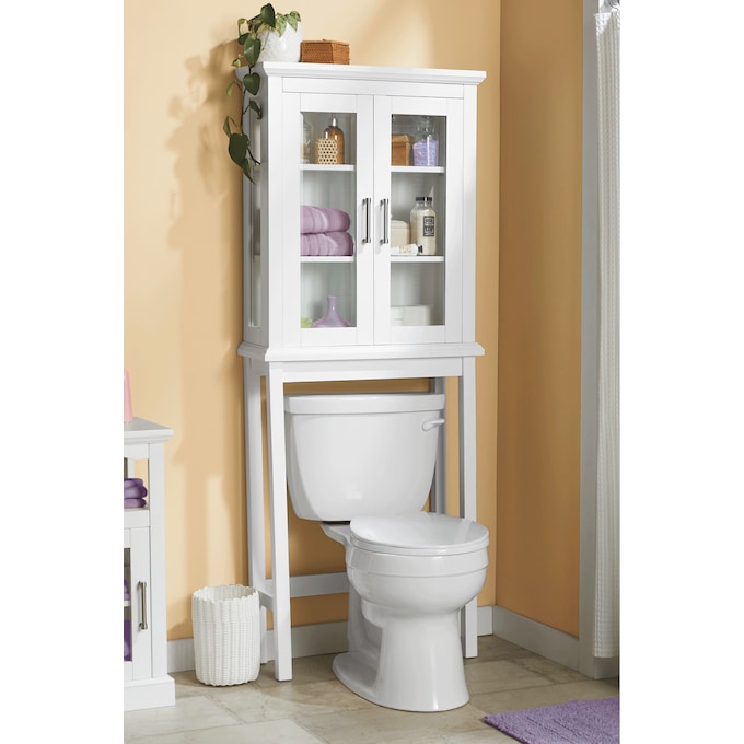 Tupelo Over-the-Toilet Space Saver, White, large