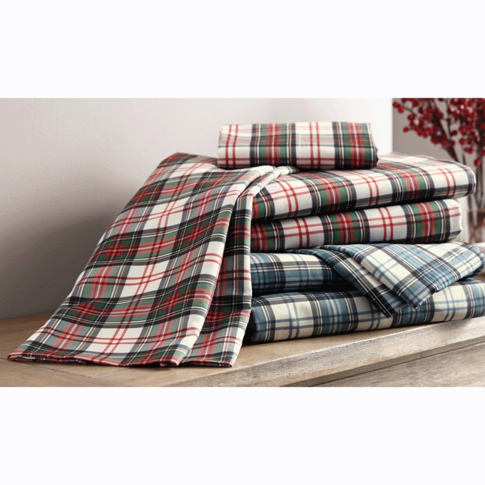 Tartan Plaid Microfiber Sheet Set, , large