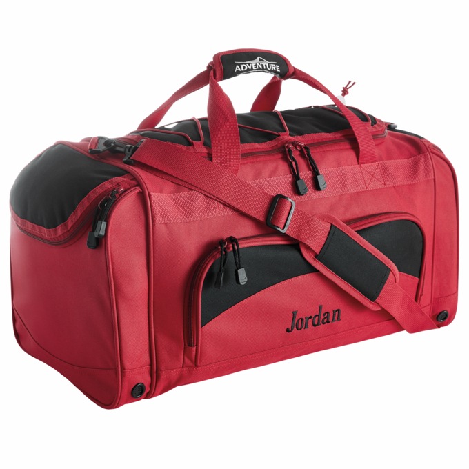 Personalized Duffel Bag with Shoe Pocket and Lockable Zips, , large