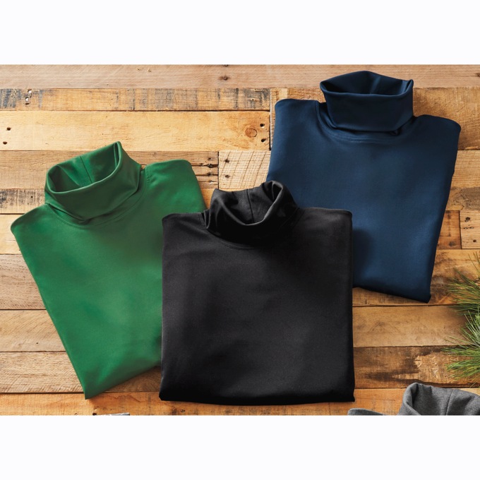 3-Pack Turtleneck Set, Navy Hunter Black, large