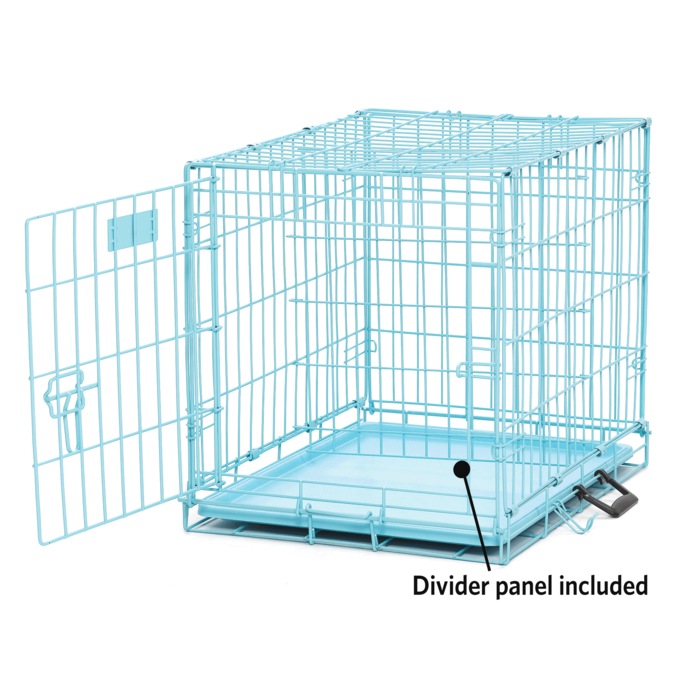 MidWest iCrate Single-Door Crate, Blue, large