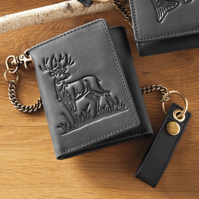 Leather Wildlife Wallet, , large