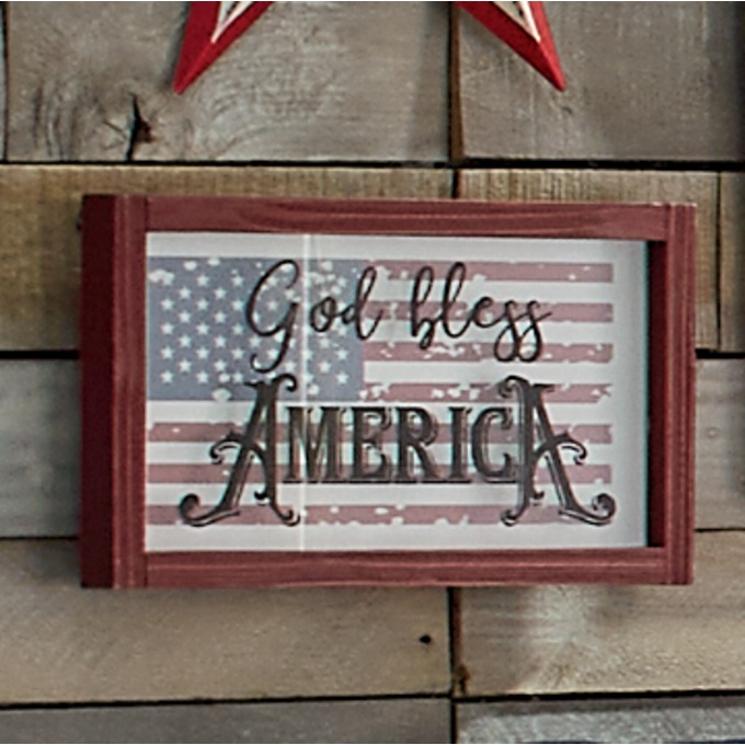 God Bless America Shadow Box, , large