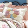 Norah Vintage Floral Scalloped Quilted Standard Sham, , large