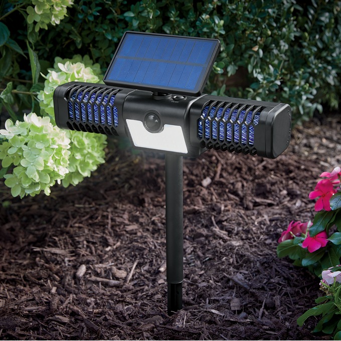 Bell+Howell 2-In-1 Solar Flood Light Bug Zapper, , large