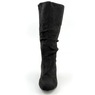 Amanda D'Laurie Tall Scrunch Boot: Rich Suede Look with 1" Wedge Heel, , large