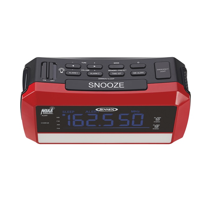 JENSEN NOAA Weather-Alert AM/FM Clock Radio, , large