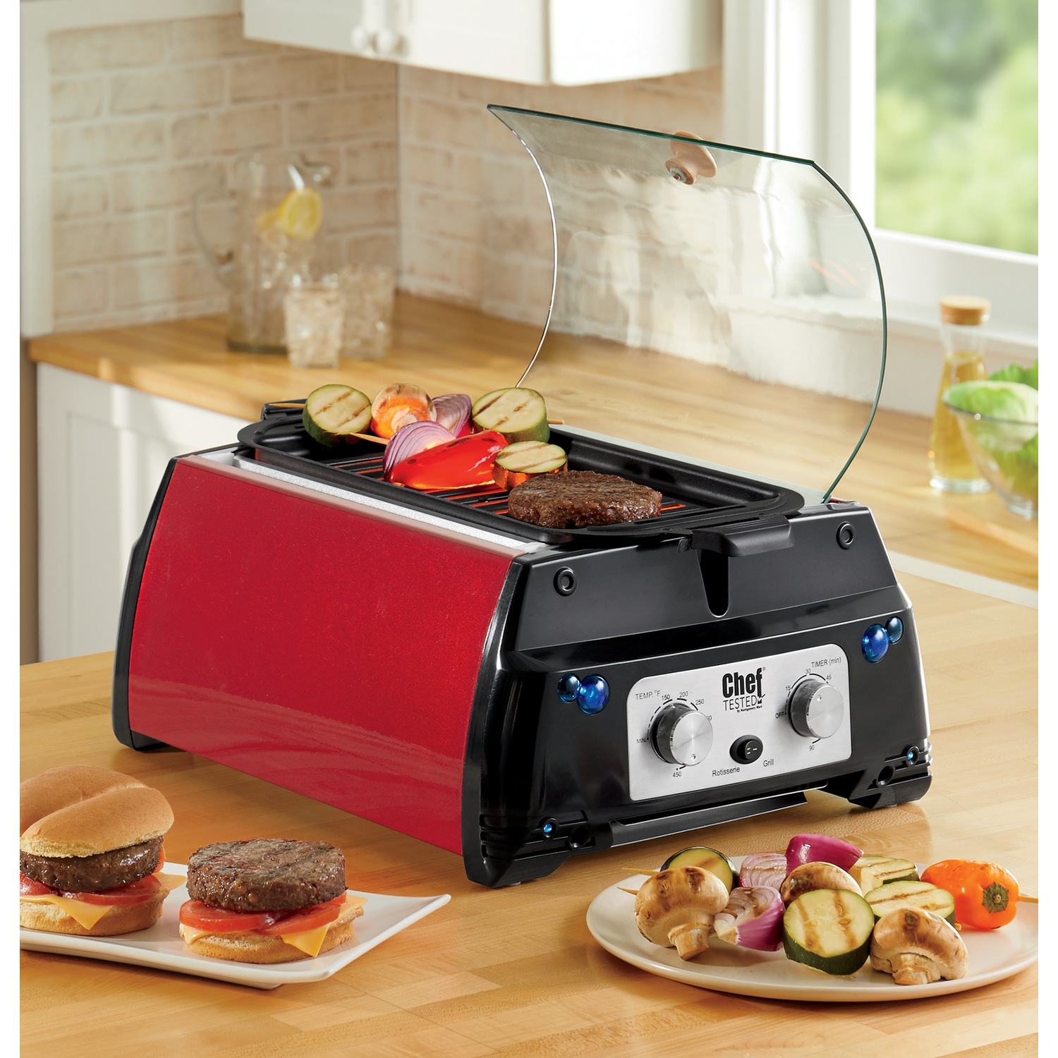 Chef Tested Indoor Smokeless Grill with Rotisserie by Wards Ginny's